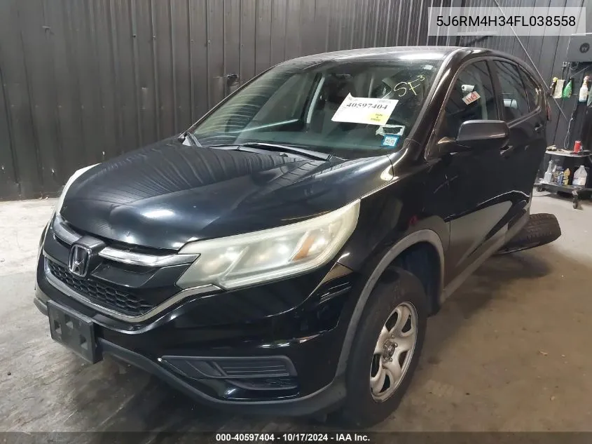 2015 Honda Cr-V Lx VIN: 5J6RM4H34FL038558 Lot: 40597404