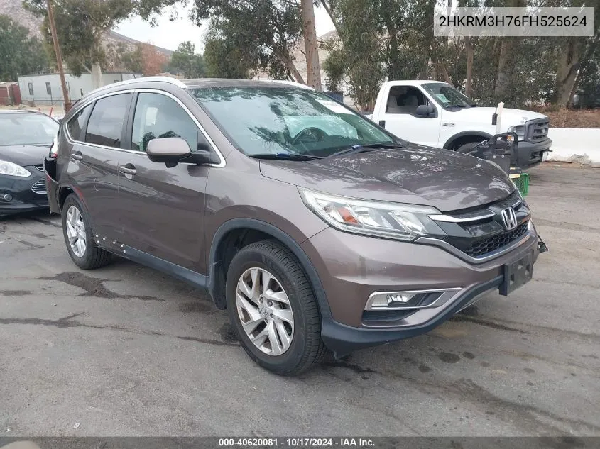 2015 Honda Cr-V Ex-L VIN: 2HKRM3H76FH525624 Lot: 40620081