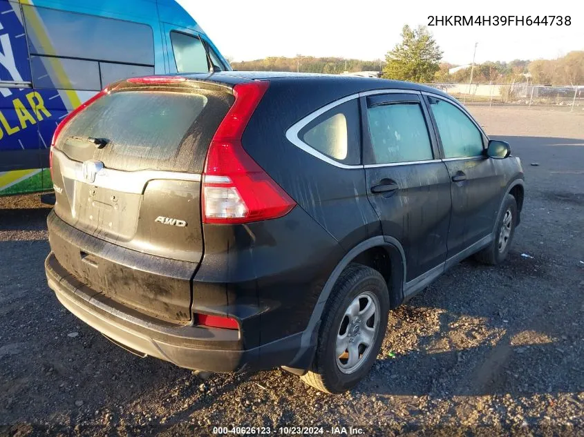 2015 Honda Cr-V Lx VIN: 2HKRM4H39FH644738 Lot: 40626123