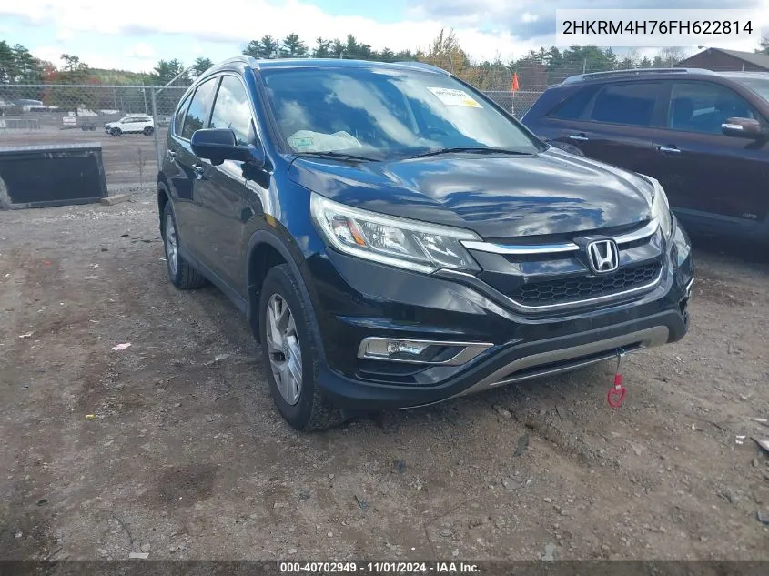 2015 Honda Cr-V Ex-L VIN: 2HKRM4H76FH622814 Lot: 40702949