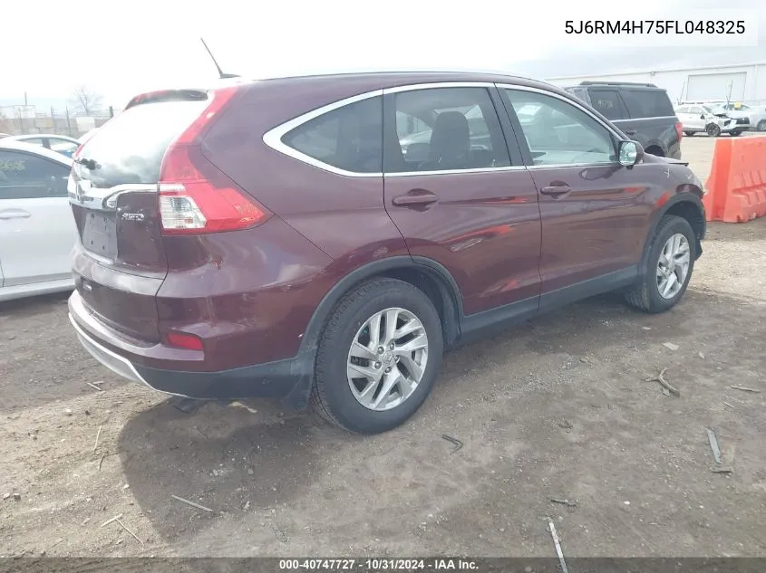 2015 Honda Cr-V Ex-L VIN: 5J6RM4H75FL048325 Lot: 40747727