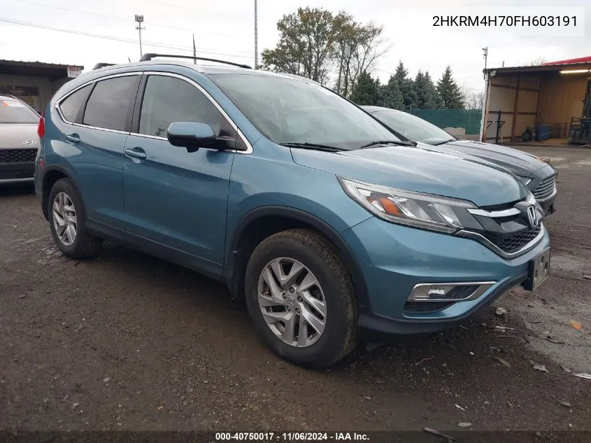 2015 Honda Cr-V Ex-L VIN: 2HKRM4H70FH603191 Lot: 40750017