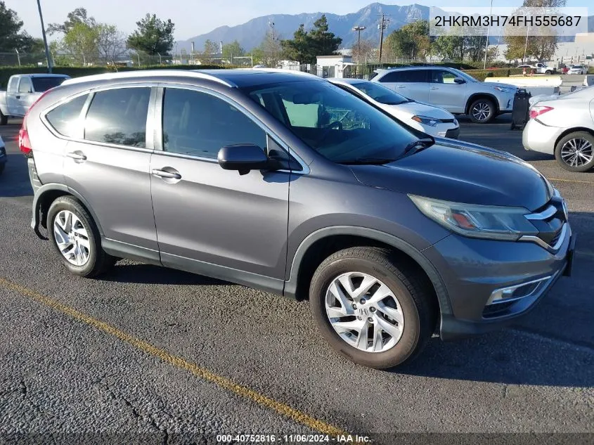 2015 Honda Cr-V Ex-L VIN: 2HKRM3H74FH555687 Lot: 40752816