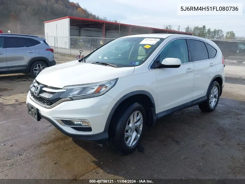 2015 Honda Cr-V Ex VIN: 5J6RM4H51FL080736 Lot: 40756121