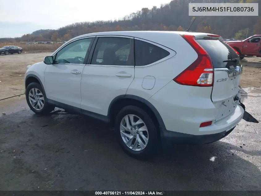 2015 Honda Cr-V Ex VIN: 5J6RM4H51FL080736 Lot: 40756121