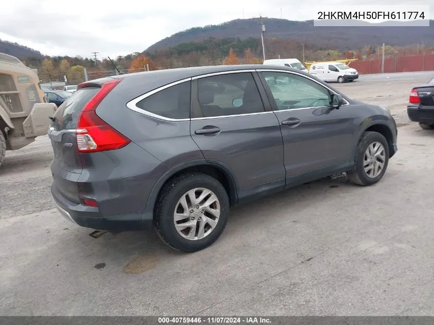 2015 Honda Cr-V Ex VIN: 2HKRM4H50FH611774 Lot: 40759446