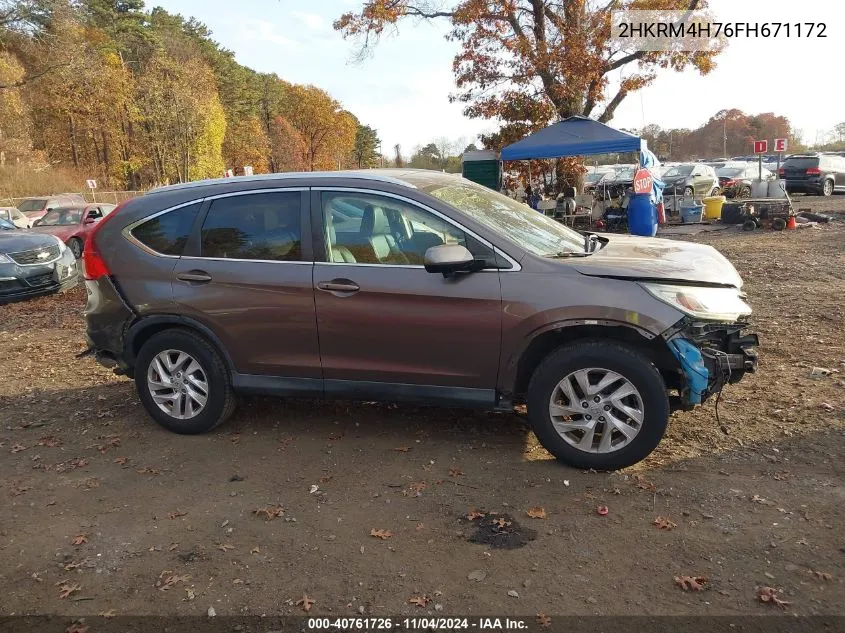 2015 Honda Cr-V Ex-L VIN: 2HKRM4H76FH671172 Lot: 40761726