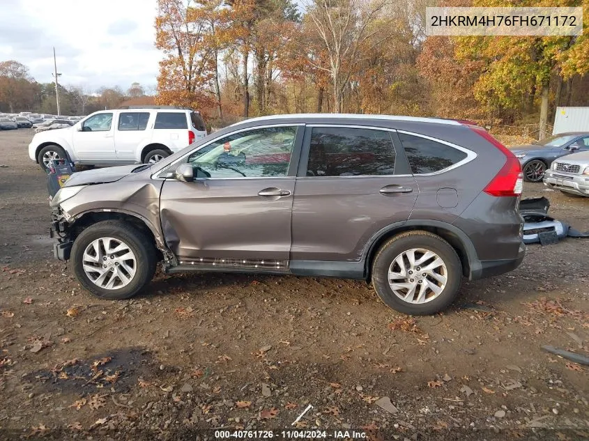 2015 Honda Cr-V Ex-L VIN: 2HKRM4H76FH671172 Lot: 40761726