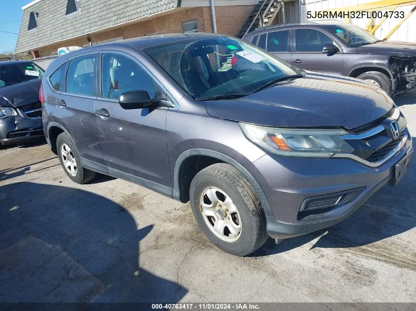 2015 Honda Cr-V Lx VIN: 5J6RM4H32FL004733 Lot: 40763417