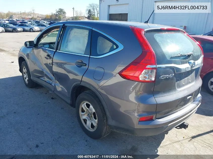 2015 Honda Cr-V Lx VIN: 5J6RM4H32FL004733 Lot: 40763417