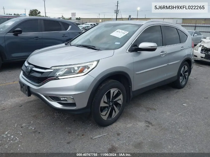 2015 Honda Cr-V Touring VIN: 5J6RM3H9XFL022265 Lot: 40767755