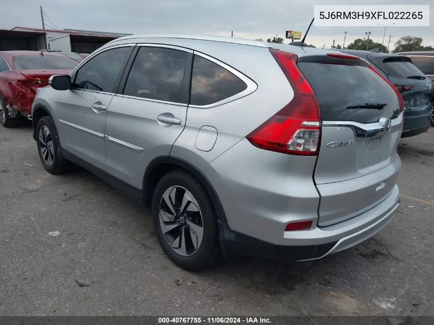 2015 Honda Cr-V Touring VIN: 5J6RM3H9XFL022265 Lot: 40767755