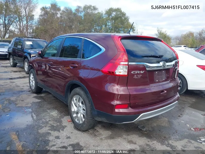 2015 Honda Cr-V Ex VIN: 5J6RM4H51FL007415 Lot: 40773072