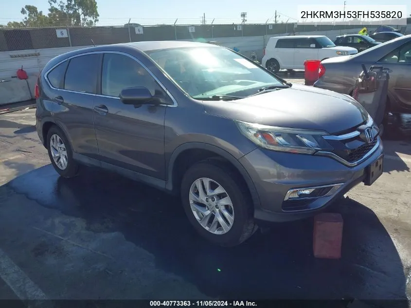 2015 Honda Cr-V Ex VIN: 2HKRM3H53FH535820 Lot: 40773363