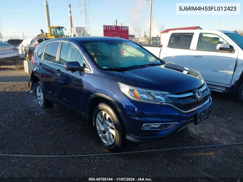 2015 Honda Cr-V Ex VIN: 5J6RM4H53FL012423 Lot: 40780184