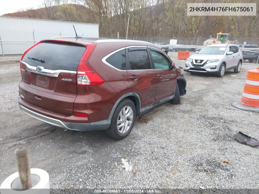 2015 Honda Cr-V Ex-L VIN: 2HKRM4H76FH675061 Lot: 40789661