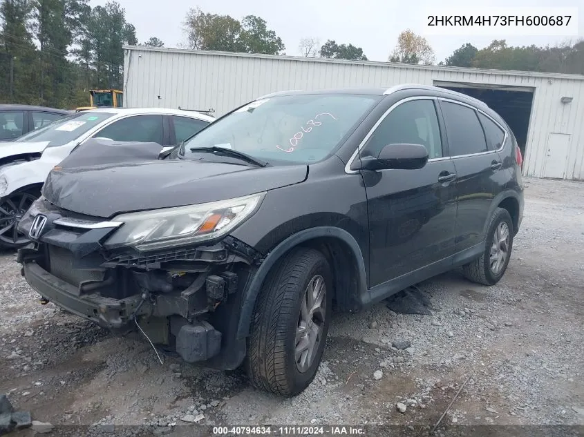 2015 Honda Cr-V Exl VIN: 2HKRM4H73FH600687 Lot: 40794634