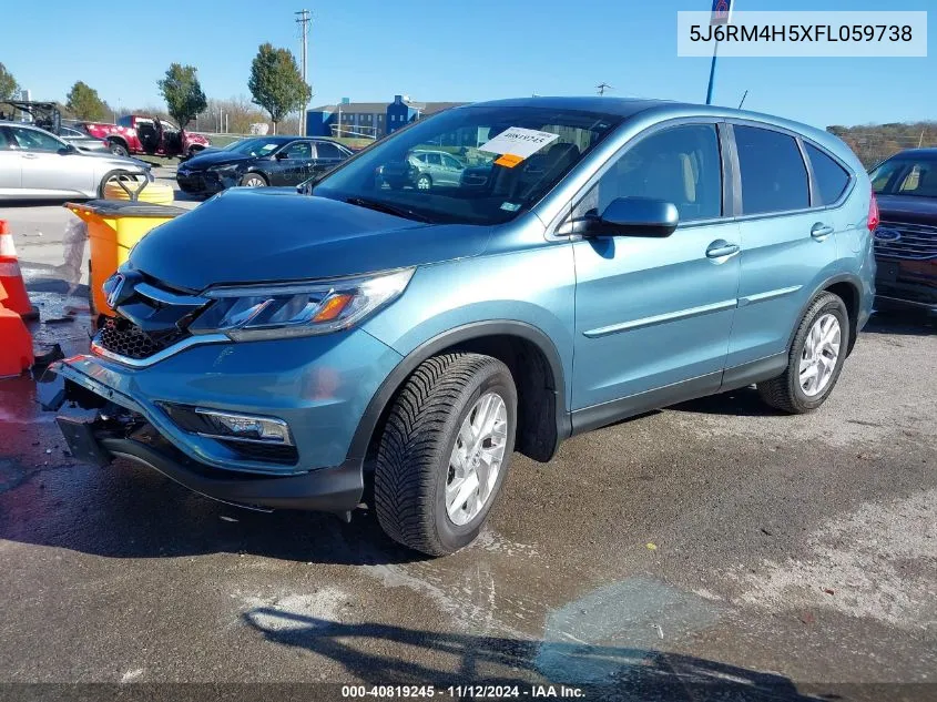 2015 Honda Cr-V Ex VIN: 5J6RM4H5XFL059738 Lot: 40819245