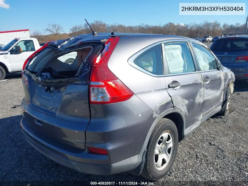 2015 Honda Cr-V Lx VIN: 2HKRM3H3XFH530404 Lot: 40820517