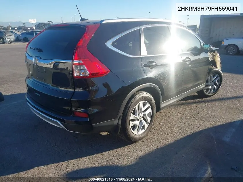 2015 Honda Cr-V Ex-L VIN: 2HKRM3H79FH559041 Lot: 40821316