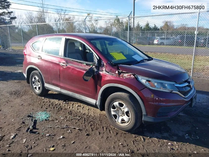 2015 Honda Cr-V Lx VIN: 2HKRM4H30FH675800 Lot: 40827811