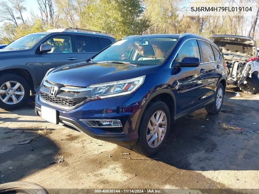 2015 Honda Cr-V Ex-L VIN: 5J6RM4H79FL019104 Lot: 40830144