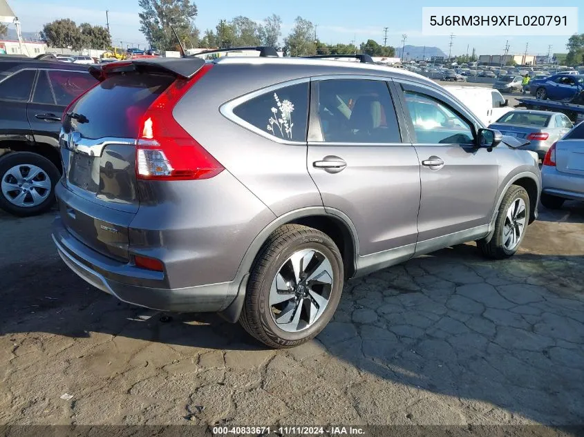 2015 Honda Cr-V Touring VIN: 5J6RM3H9XFL020791 Lot: 40833671