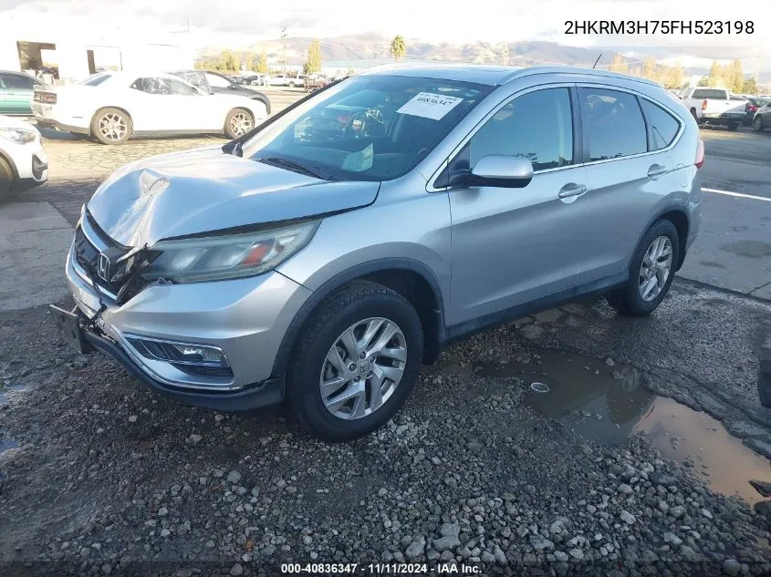 2015 Honda Cr-V Ex-L VIN: 2HKRM3H75FH523198 Lot: 40836347