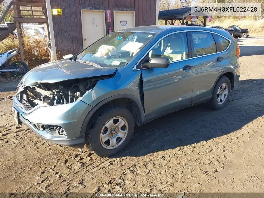 2015 Honda Cr-V Lx VIN: 5J6RM4H3XFL022428 Lot: 40836464