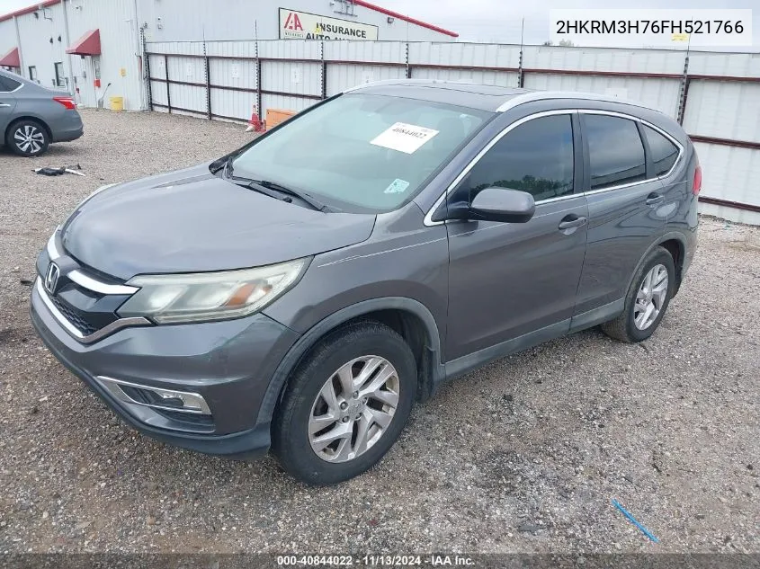 2015 Honda Cr-V Ex-L VIN: 2HKRM3H76FH521766 Lot: 40844022