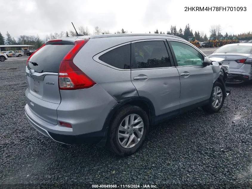 2015 Honda Cr-V Ex-L VIN: 2HKRM4H78FH701093 Lot: 40849568