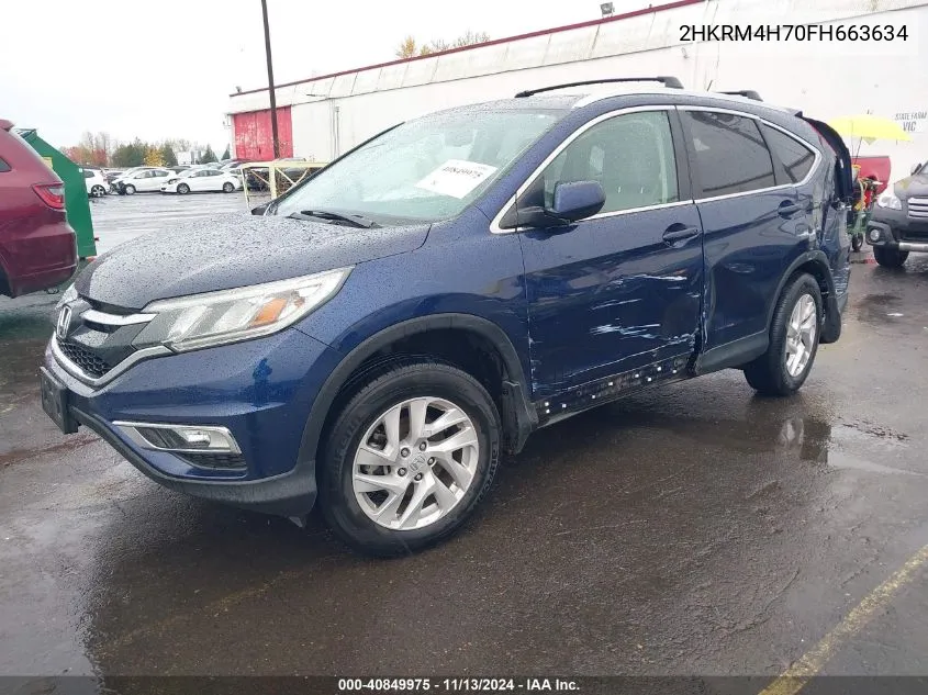 2015 Honda Cr-V Ex-L VIN: 2HKRM4H70FH663634 Lot: 40849975