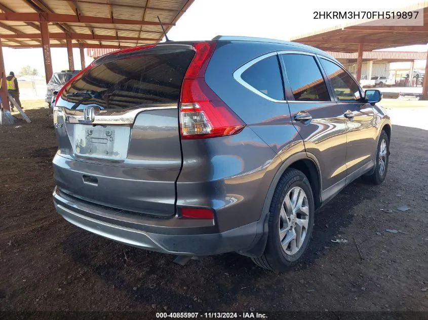 2015 Honda Cr-V Ex-L VIN: 2HKRM3H70FH519897 Lot: 40855907