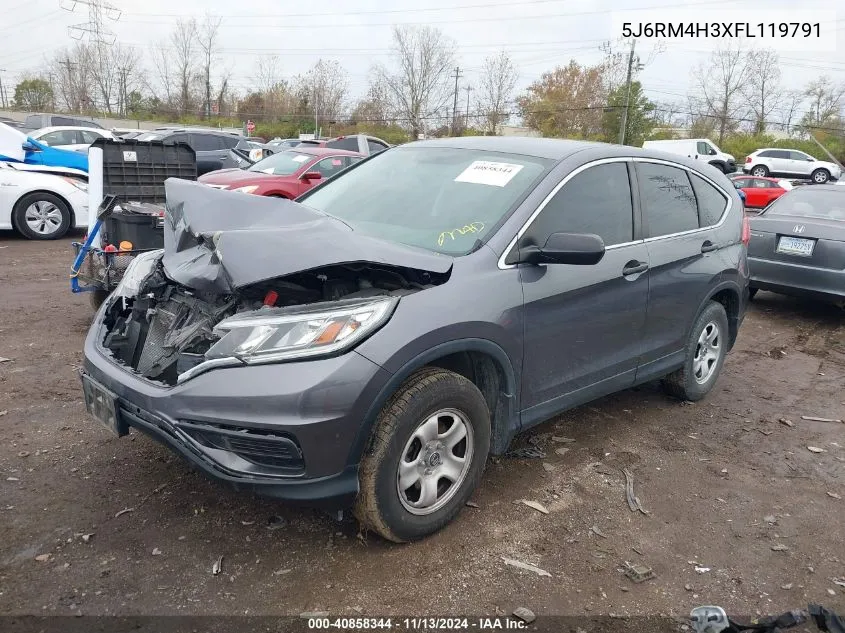 2015 Honda Cr-V Lx VIN: 5J6RM4H3XFL119791 Lot: 40858344