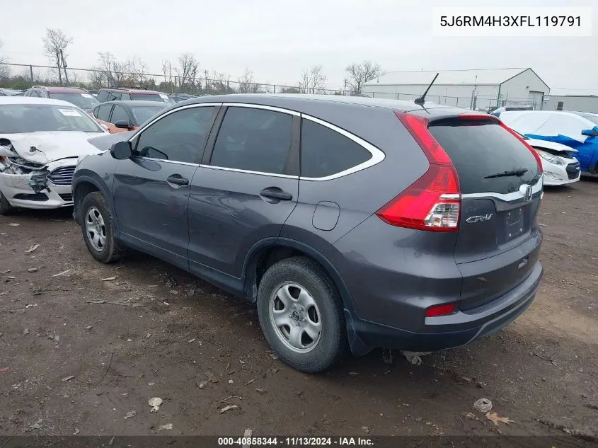 2015 Honda Cr-V Lx VIN: 5J6RM4H3XFL119791 Lot: 40858344