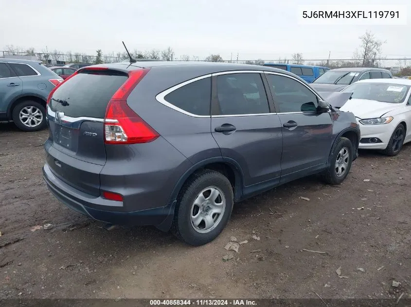 2015 Honda Cr-V Lx VIN: 5J6RM4H3XFL119791 Lot: 40858344