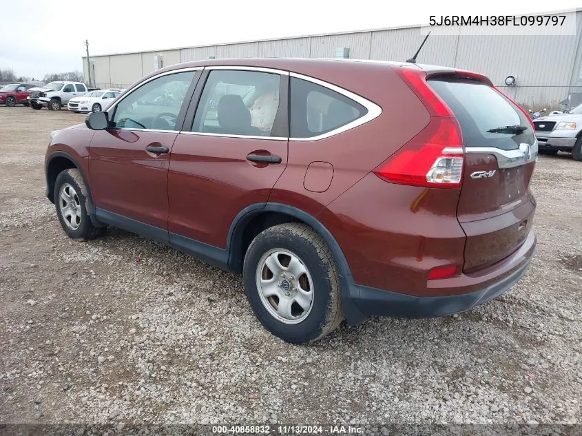 2015 Honda Cr-V Lx VIN: 5J6RM4H38FL099797 Lot: 40858832