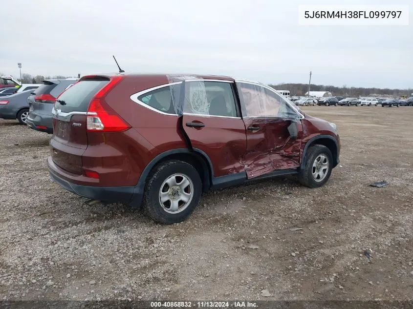 2015 Honda Cr-V Lx VIN: 5J6RM4H38FL099797 Lot: 40858832