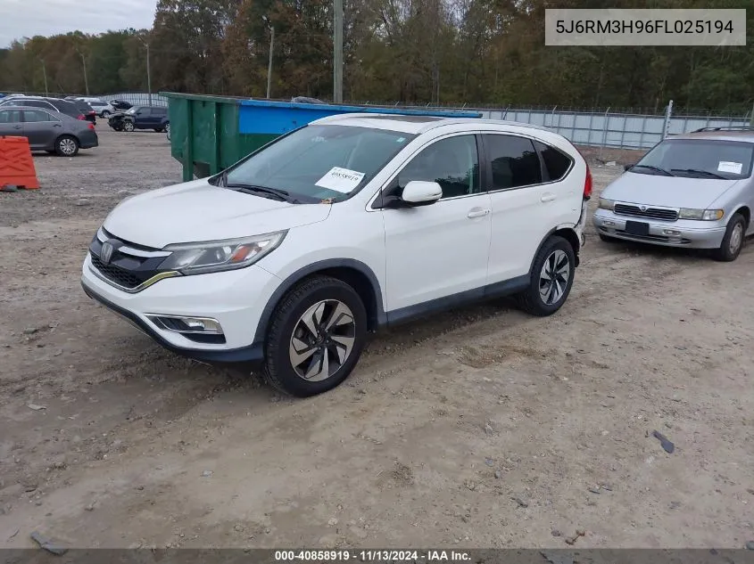 2015 Honda Cr-V Touring VIN: 5J6RM3H96FL025194 Lot: 40858919