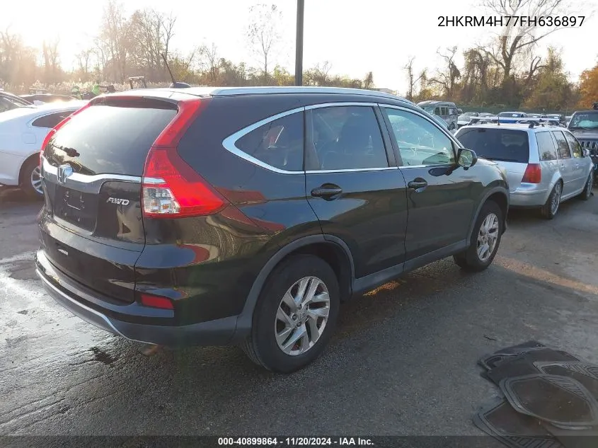 2015 Honda Cr-V Ex-L VIN: 2HKRM4H77FH636897 Lot: 40899864