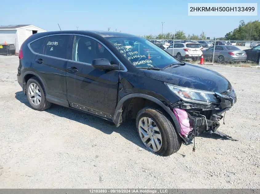 2016 Honda Cr-V VIN: 2HKRM4H50GH133499 Lot: 12103893