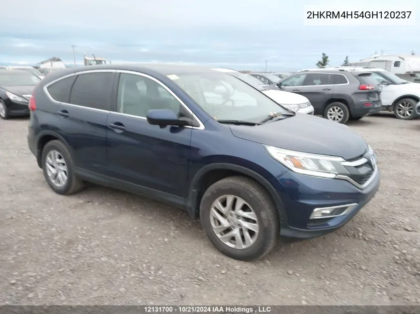 2016 Honda Cr-V VIN: 2HKRM4H54GH120237 Lot: 12131700