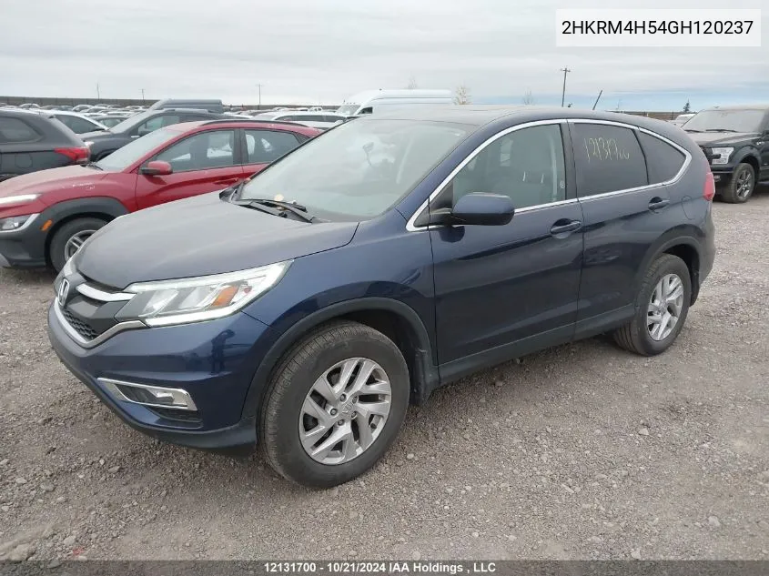 2016 Honda Cr-V VIN: 2HKRM4H54GH120237 Lot: 12131700