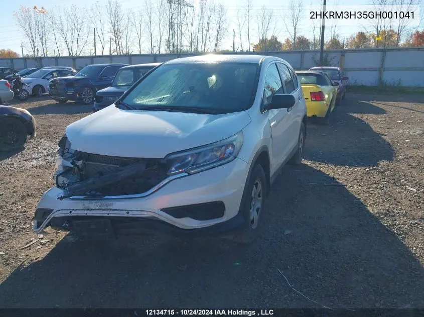 2016 Honda Cr-V VIN: 2HKRM3H35GH001041 Lot: 12134715