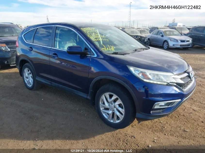 2016 Honda Cr-V VIN: 2HKRM4H46GH122482 Lot: 12139121