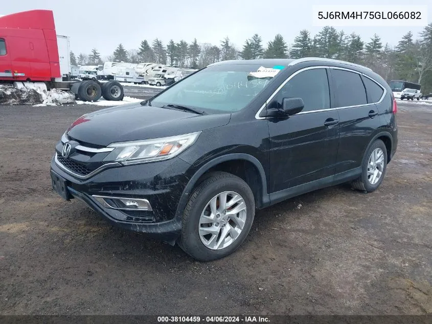 2016 Honda Cr-V Ex-L VIN: 5J6RM4H75GL066082 Lot: 38104459