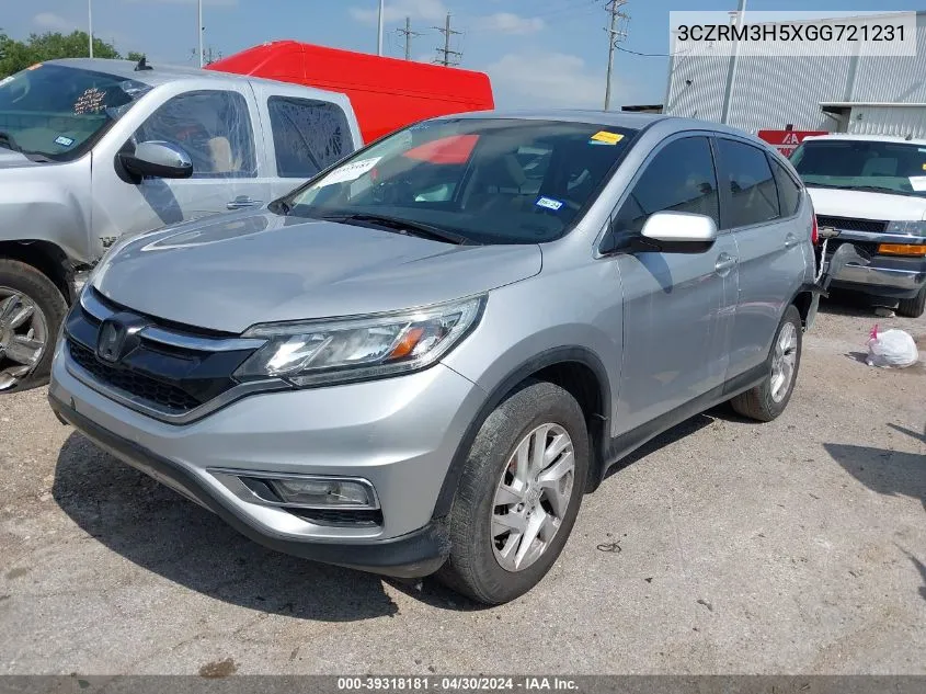 2016 Honda Cr-V Ex VIN: 3CZRM3H5XGG721231 Lot: 39318181