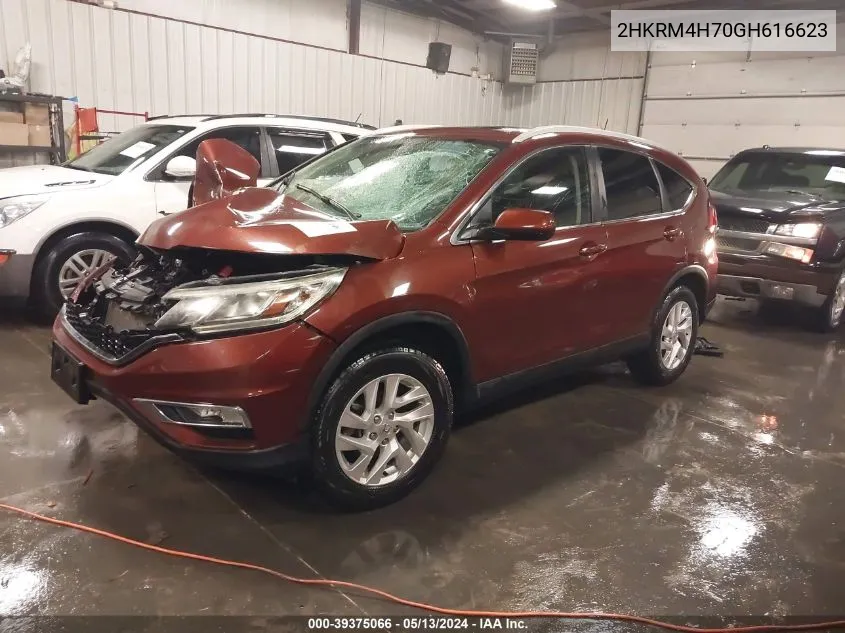 2016 Honda Cr-V Ex-L VIN: 2HKRM4H70GH616623 Lot: 39375066