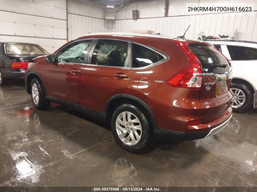 2016 Honda Cr-V Ex-L VIN: 2HKRM4H70GH616623 Lot: 39375066