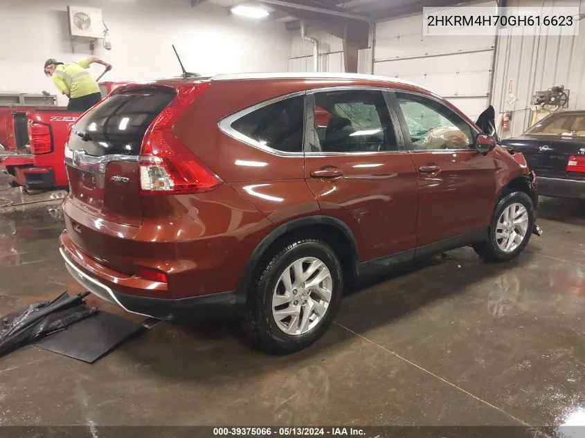 2016 Honda Cr-V Ex-L VIN: 2HKRM4H70GH616623 Lot: 39375066